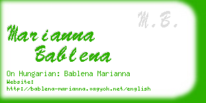 marianna bablena business card